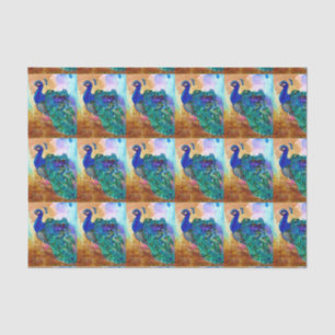 Papel De Seda Tinta gloriosa del alcohol del pavo real