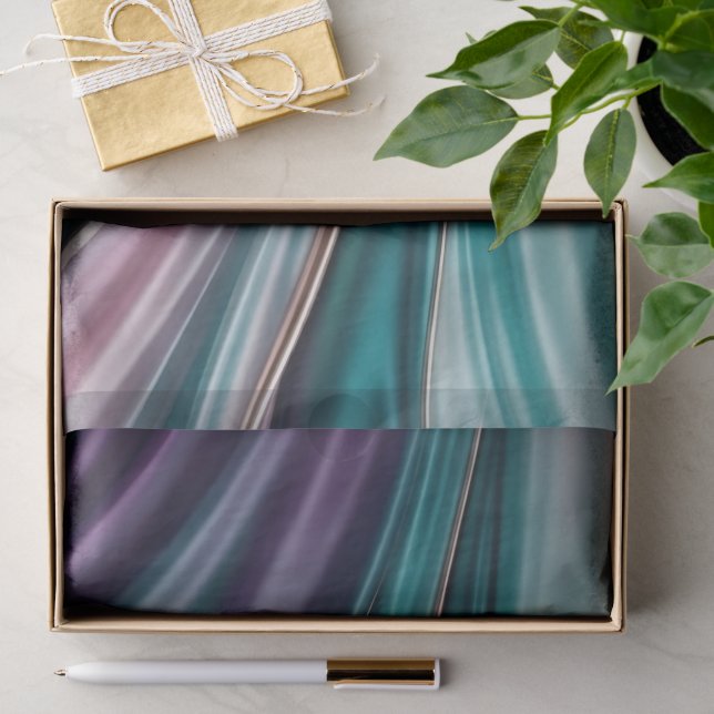 Papel De Seda Tinte Azul y Seda Dorada (Regalo )