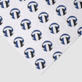 Papel De Seda tiny blue black volleyballs pattern