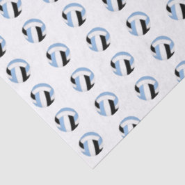 Papel De Seda tiny light blue black volleyballs pattern