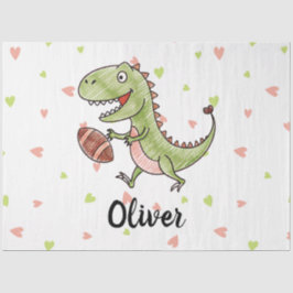 Papel De Seda Tiny Trex Jugando Fútbol Personalizado