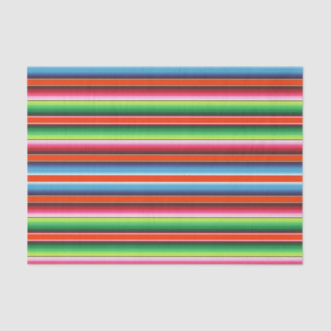 Papel De Seda Típica Serape Fiesta Mexicana (Anverso)
