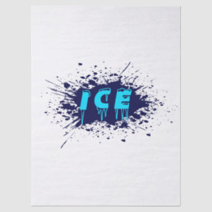 Papel De Seda Tipografía de grafiti de hielo Diseño de arte call