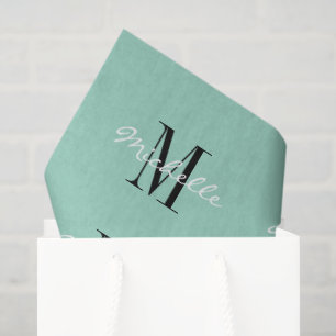 Papel De Seda Tipografía de letra elegante con monograma de colo