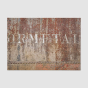 Papel De Seda Tipografía de tren con textura marrón vintage rúst