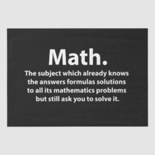 Papel De Seda Tipografía Divertida de Matemáticas