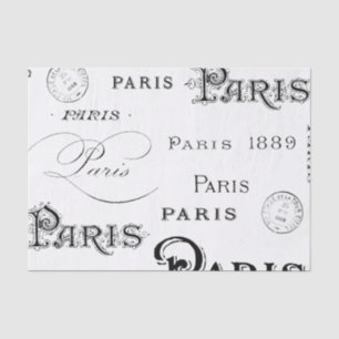 Papel De Seda Tipografía Vintage París