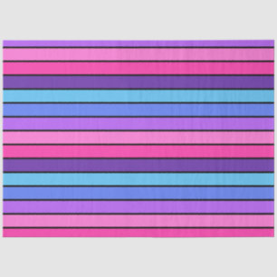 PAPEL DE SEDA TIRA DE PURPLE AZUL ROSA DE COLOR BRILLANTE