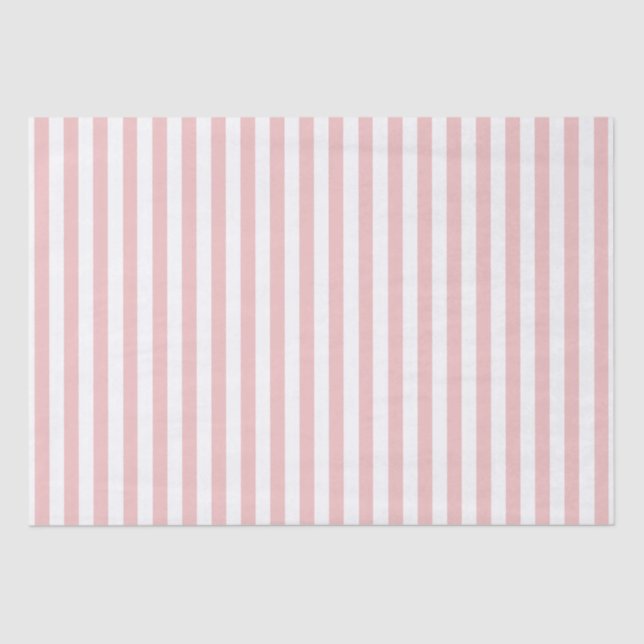 Papel De Seda Tiras Blancas Y Rosa Para Bebés (Anverso)