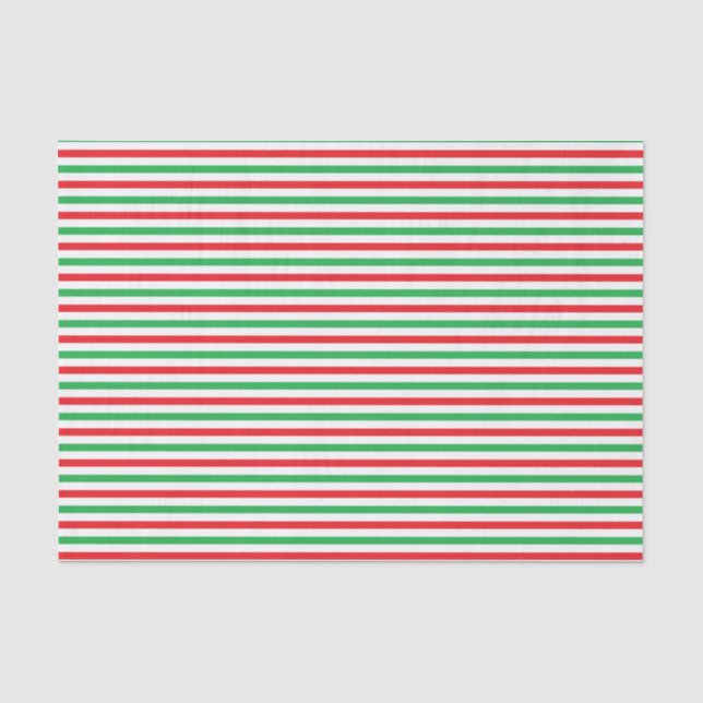 Papel De Seda Tiras rojas, del blanco y del verde (Anverso)
