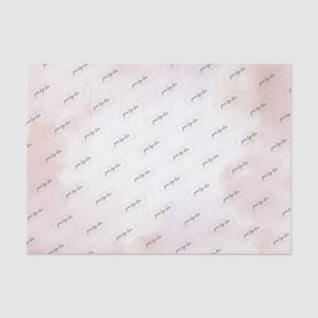 Papel De Seda Tissue con logotipo personalizado de lavado de acu (Anverso)
