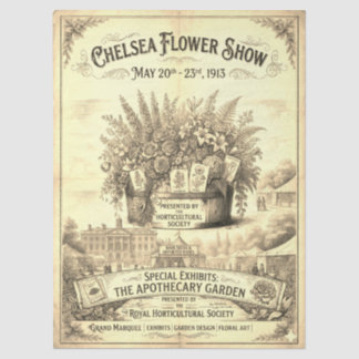 Papel De Seda Tissue decoupage de la exposición de flores de Che