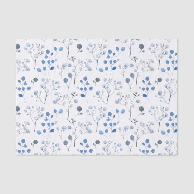 Papel De Seda Tissue Paper (25cm x 38cm) - Winter Pattern (Anverso)