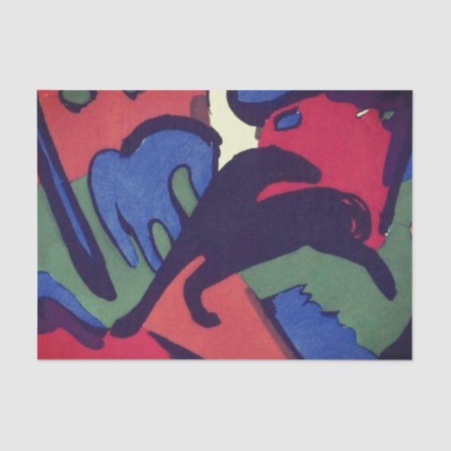 PAPEL DE SEDA TISSUE PAPER FRANZ MARC HORSES (Anverso)