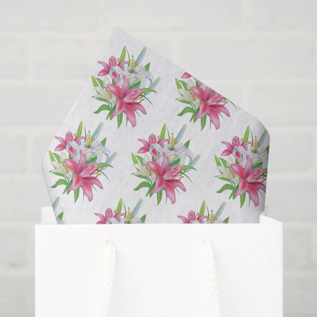 Papel De Seda Tissue Paper-Lily (Bolsa de regalo)