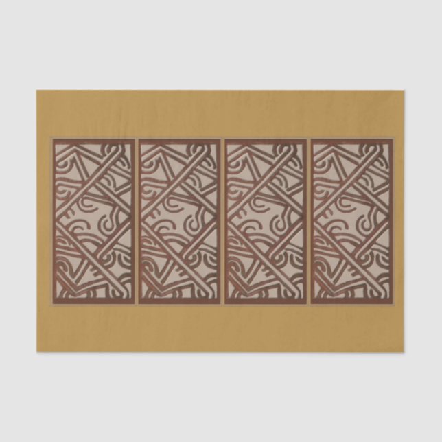 Papel De Seda Tissue Paper with Unique Gold Design (Anverso)