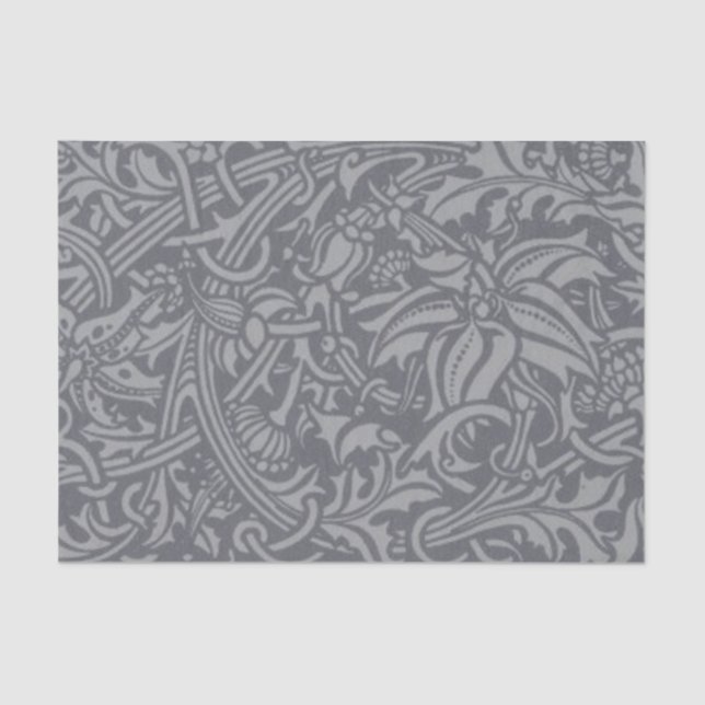 Papel De Seda Tistle escocés Knot William Morris Style (Anverso)