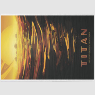 Papel De Seda Titán mayor luna del planeta Saturno