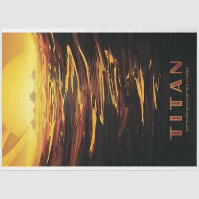 Papel De Seda Titán mayor luna del planeta Saturno (Anverso)