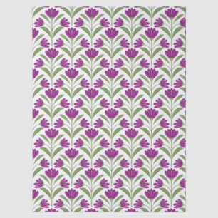 Papel De Seda Título Floral morado retro groovy