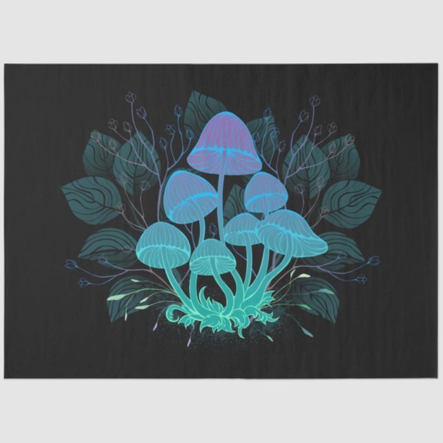Papel De Seda Toadstools en Bushes (Anverso)
