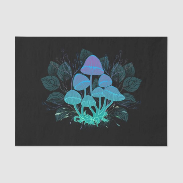 Papel De Seda Toadstools en Bushes (Anverso)