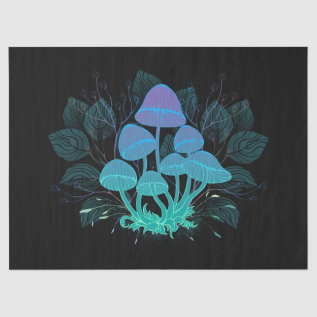 Papel De Seda Toadstools en Bushes (Anverso)