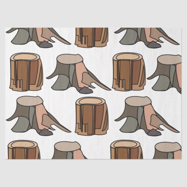 Papel De Seda Tocón de árbol (Anverso)
