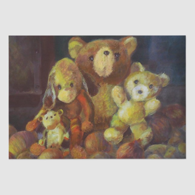 Papel De Seda Todavía la vida con Teddy Bears (Anverso)