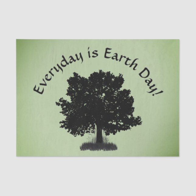 Papel De Seda Todos los días el diseño del Día de la Tierra (Anverso)