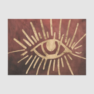 Papel De Seda Todos los ojos brillantes crimson de oro angustiad