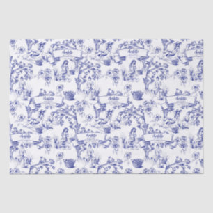 Papel De Seda Toile azul y blanco