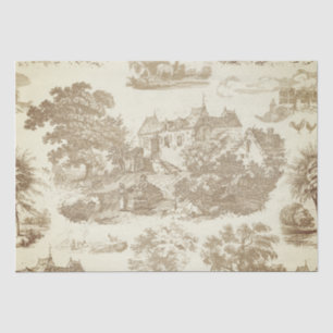 Papel De Seda Toile Chateau Francés clásico beige blanco