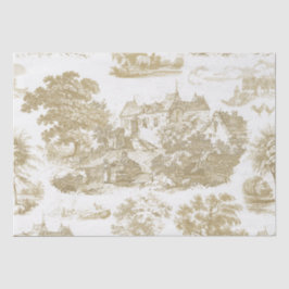Papel De Seda Toile Chateau Francés clásico beige blanco