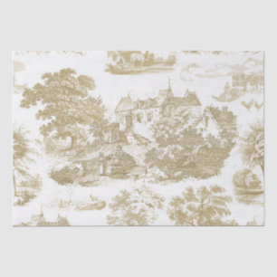 Papel De Seda Toile Chateau Francés clásico beige blanco