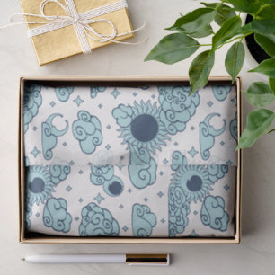 Papel De Seda Toile de Grabado Celeste (Porcelana Luna)