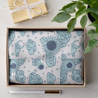 Papel De Seda Toile de Grabado Celeste (Porcelana Luna)