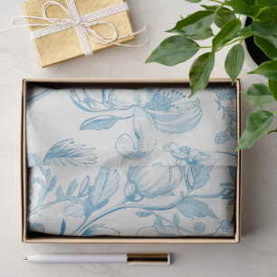 Papel De Seda Toile de jouy Chinoiseries francesas Peonías Flora