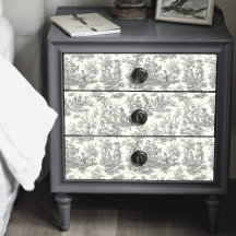 Toile de Jouy Floral Negro Vintage