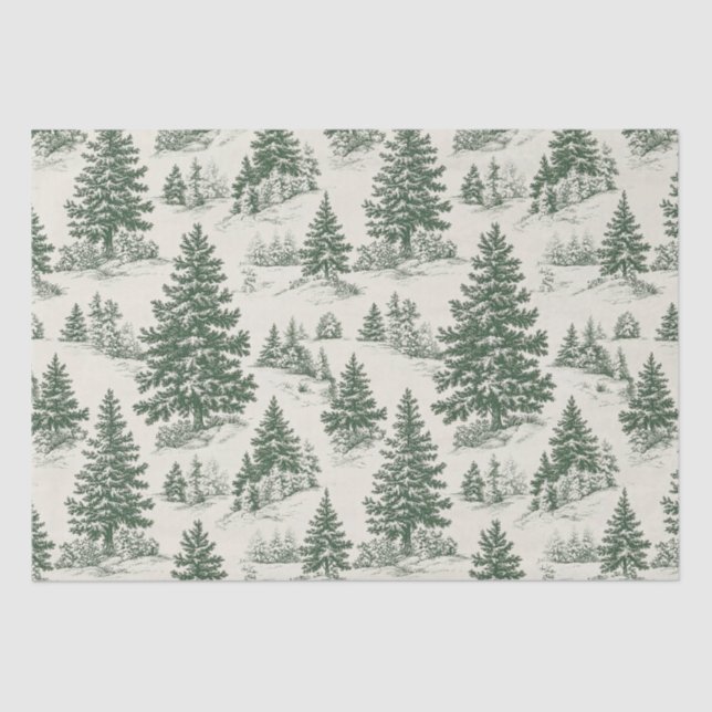 Papel De Seda Toile De Jouy Green (Anverso)