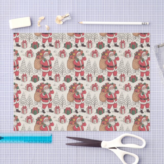 Papel De Seda Toile de Navidad Chinoiserie (Artesanía)