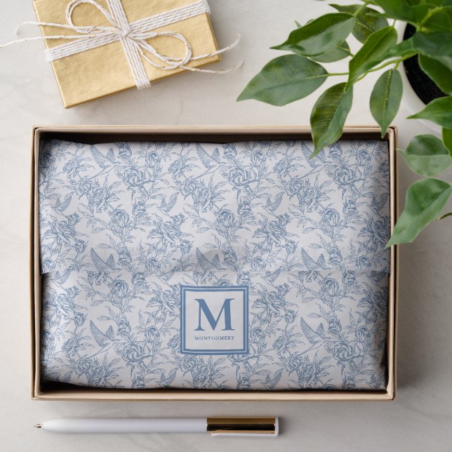 Papel De Seda Toile Francés Azul (Regalo )