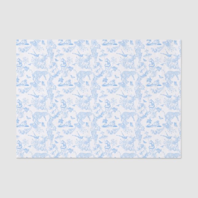 Papel De Seda Toile Preppy Jungle Chinoiserie (Anverso)