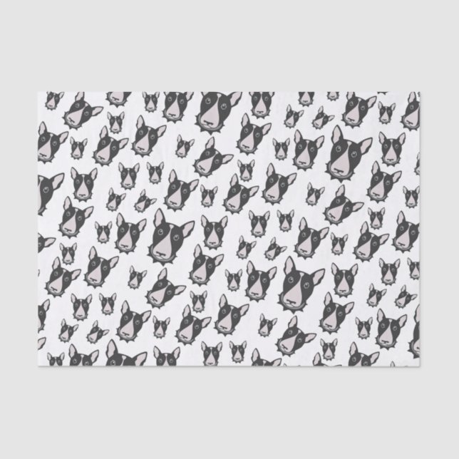 Papel De Seda ¡Toma doble de bull terrier! Matón adorable del (Anverso)