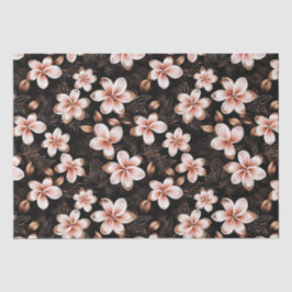 Papel De Seda Tómalo de boda floral rosa oro rosa rubor negro