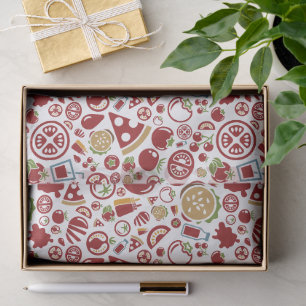 Papel De Seda Tomate, Sandía & Patrón de Comida – Cocina Retro