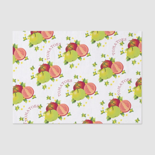 Papel De Seda Tomates Frutas Verduras (Anverso)