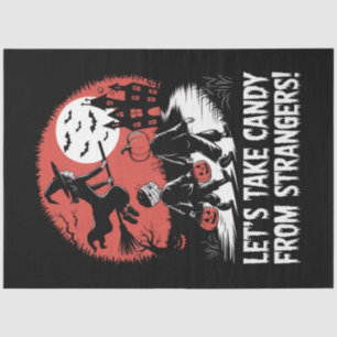 Papel De Seda Tomemos Caramelos de Extraños Divertido Halloween