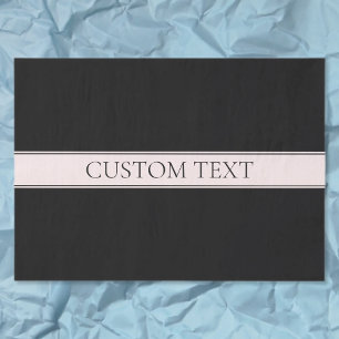 Papel De Seda Tono rosa suave y raya con texto editable elegante
