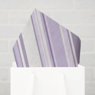 Papel De Seda Tonos de lavanda Suaves rayas de marfil